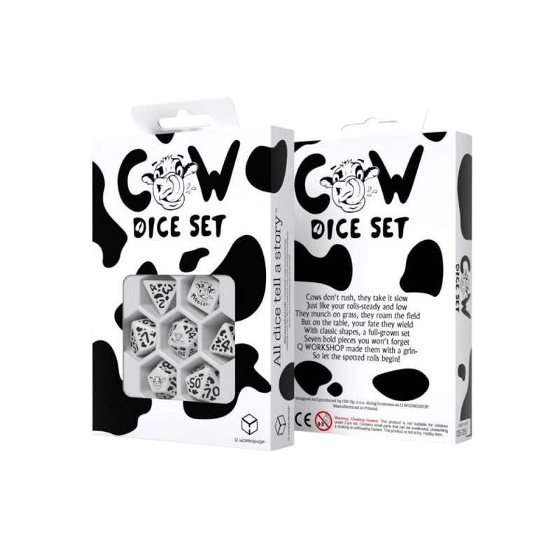 Q Workshop  – Cow Dice Set: MOOzilla