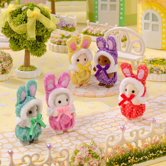 Sylvanian Families - Colourful Bunny Costume Babies Series Blind Box (Single)
