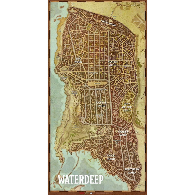 D&D Waterdeep Map Game Mat