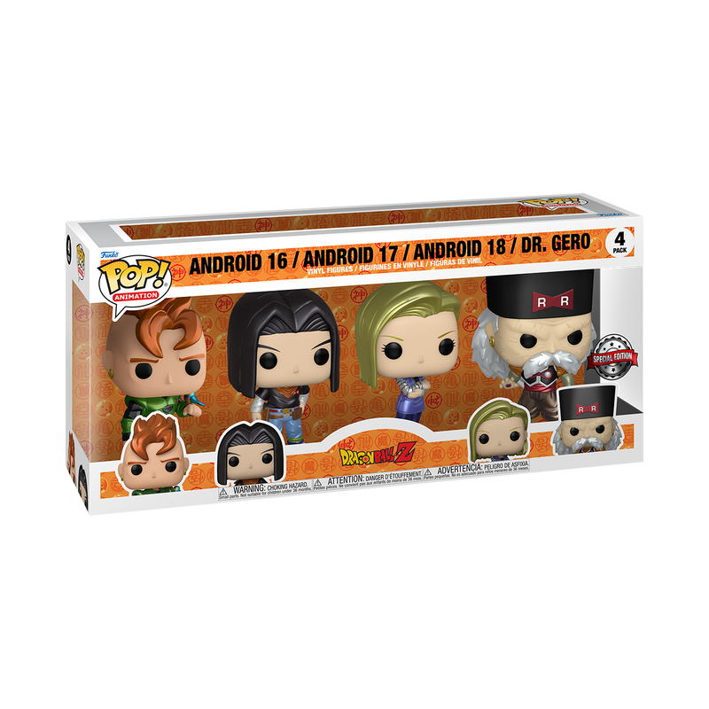 Dragon Ball Z - Androids (US Exclusive) Pop! Vinyl Figure 4 Pack