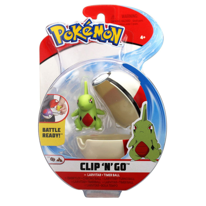 Pokemon - Clip 'N' Go Ball: Larvitar + Timer Ball