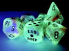Chessex - Lustrous Polyhedral Sea Shell/Black