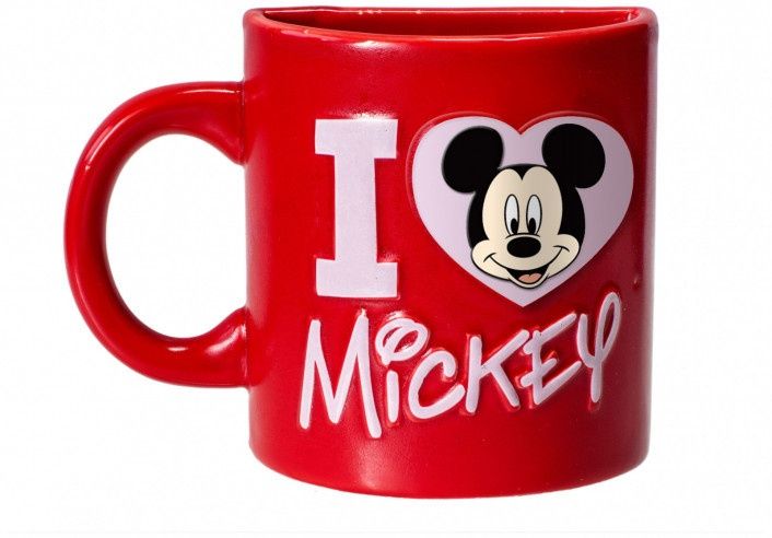 Mickey Mouse - I Love Mickey Mouse Ceramic Mug Magnet (Red)