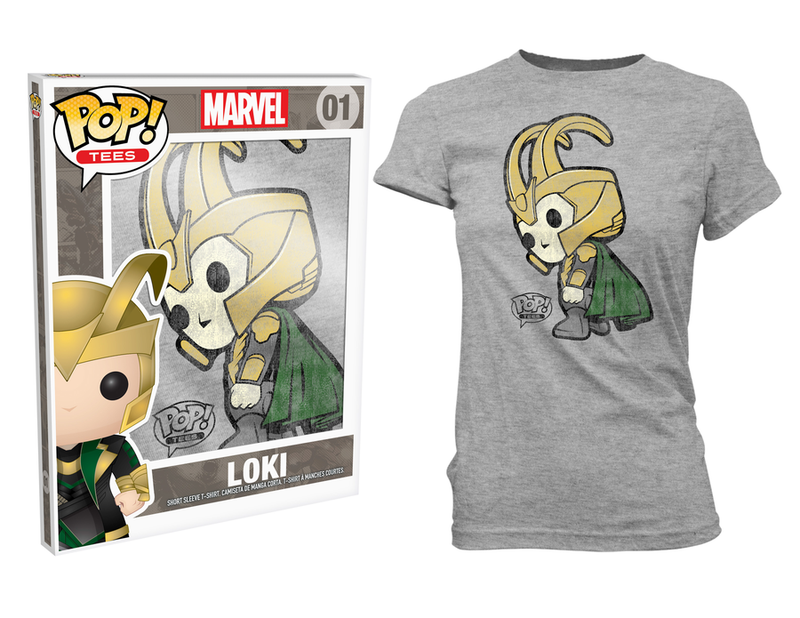 Thor - Loki Pop! T-Shirt Womens Grey M