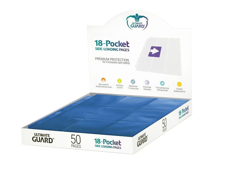 Ultimate Guard 18-Pocket Pages Side-Loading Blue (50)