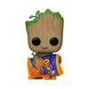 I Am Groot (TV) - Groot with Cheese Puffs Flocked Pop! (US Exclusive) Vinyl Figure