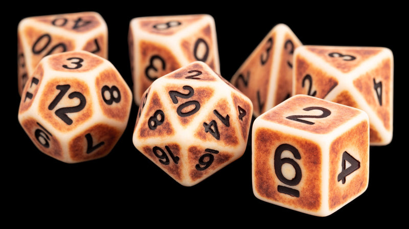 MDG - Resin Polyhedral Dice Set: Ancient Brown