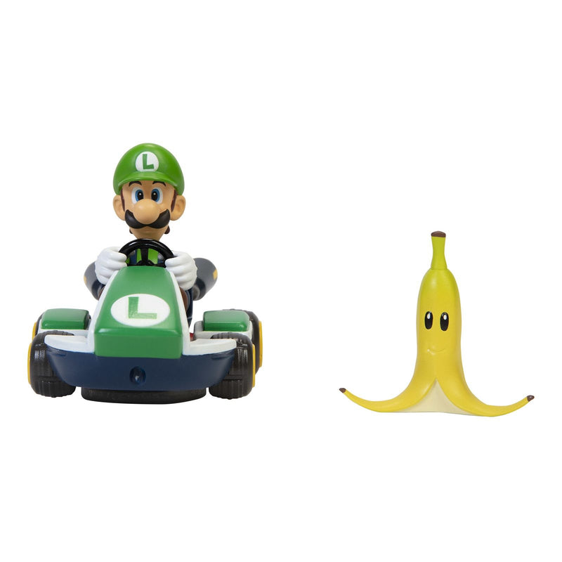 Super Mario - Spin Out Kart: Luigi and Banana Figure