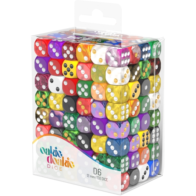 Oakie Doakie Dice D6 Retail Pack 12mm (192) loose dice