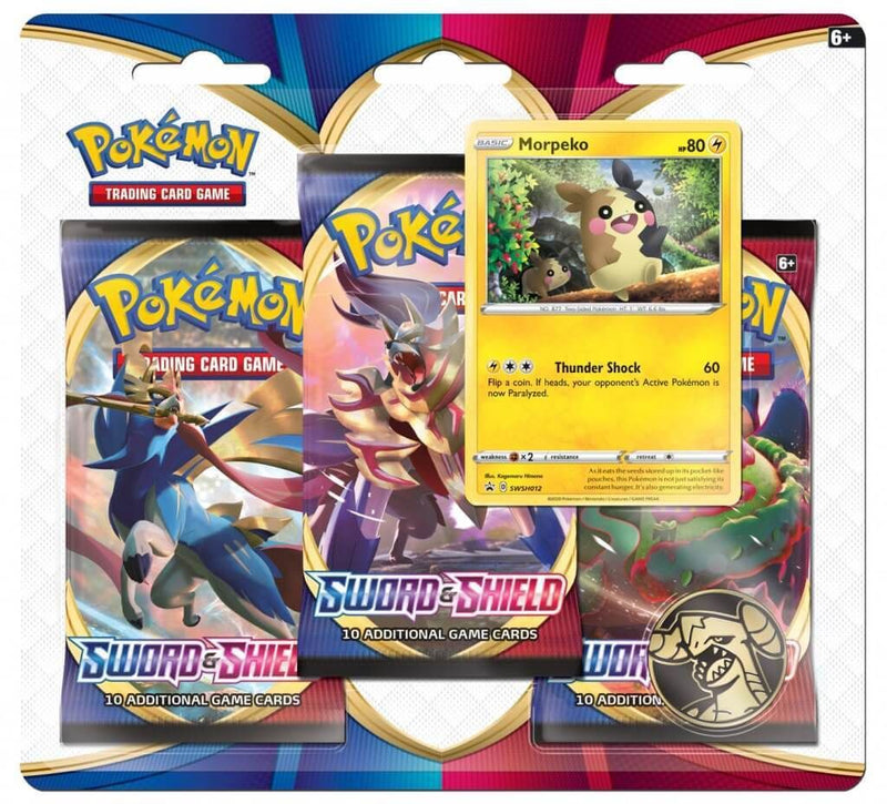 Pokemon TCG: Sword and Shield 3 Booster Blister Pack - Morpeko