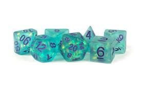 MDG - Resin Polyhedral Dice Set: Icy Opal Teal