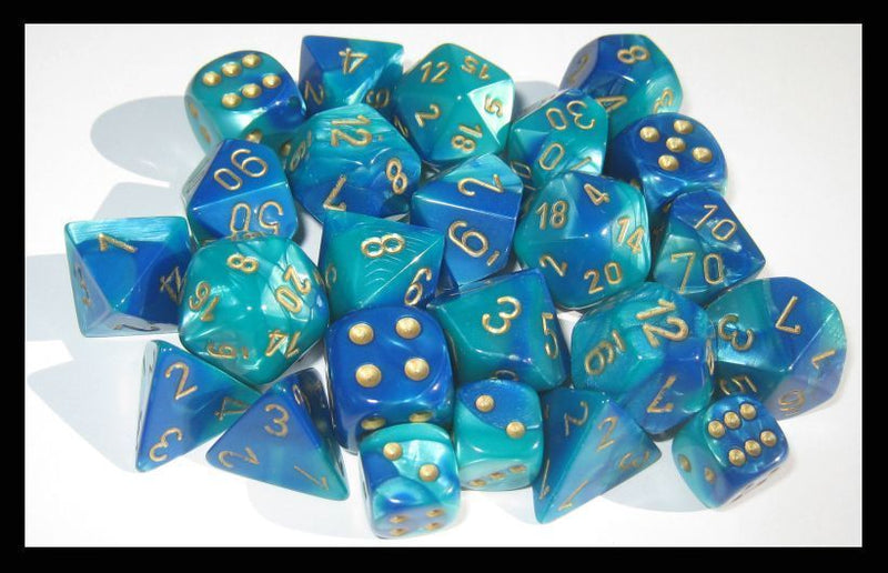 Chessex - Gemini Blue Teal/Gold 7-Die Set