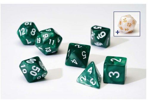 Sirius Dice Set Pearl Green Acrylic