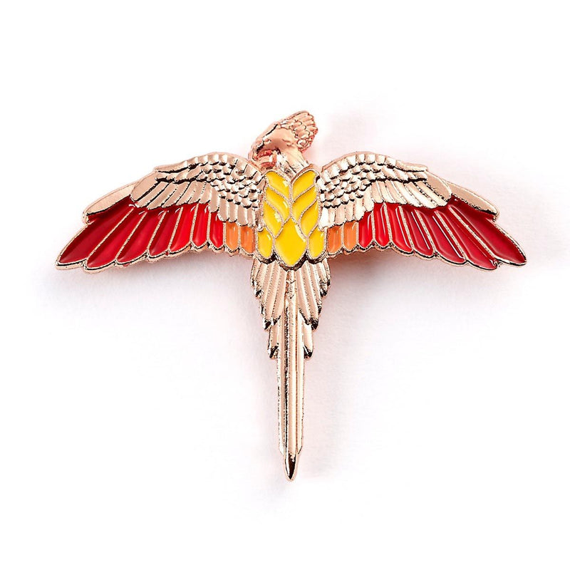 Harry Potter Pin Badge Rose Gold Plated Fawkes