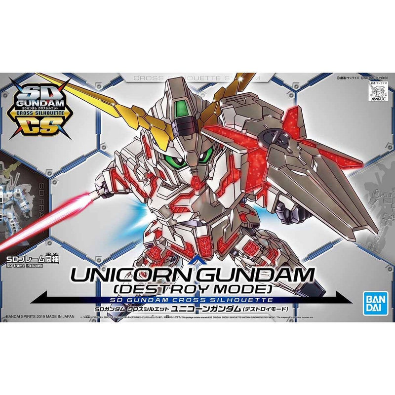 SD GUNDAM CROSS SILHOUETTE UNICORN GUNDAM (DESTROY MODE) Model Kit
