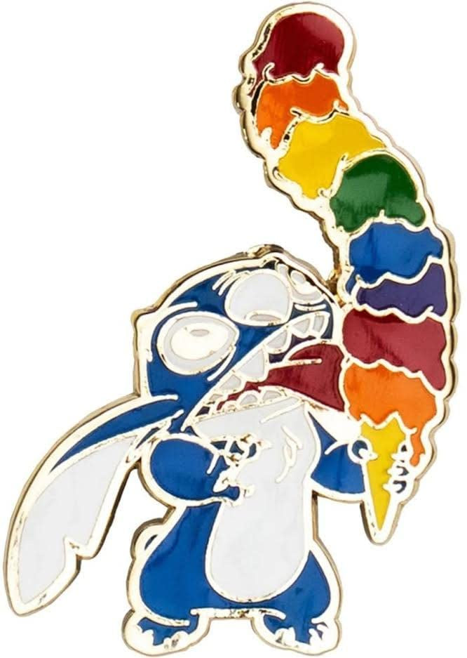 Lilo and Stitch - Rainbow Ice Cream Enamel Pin