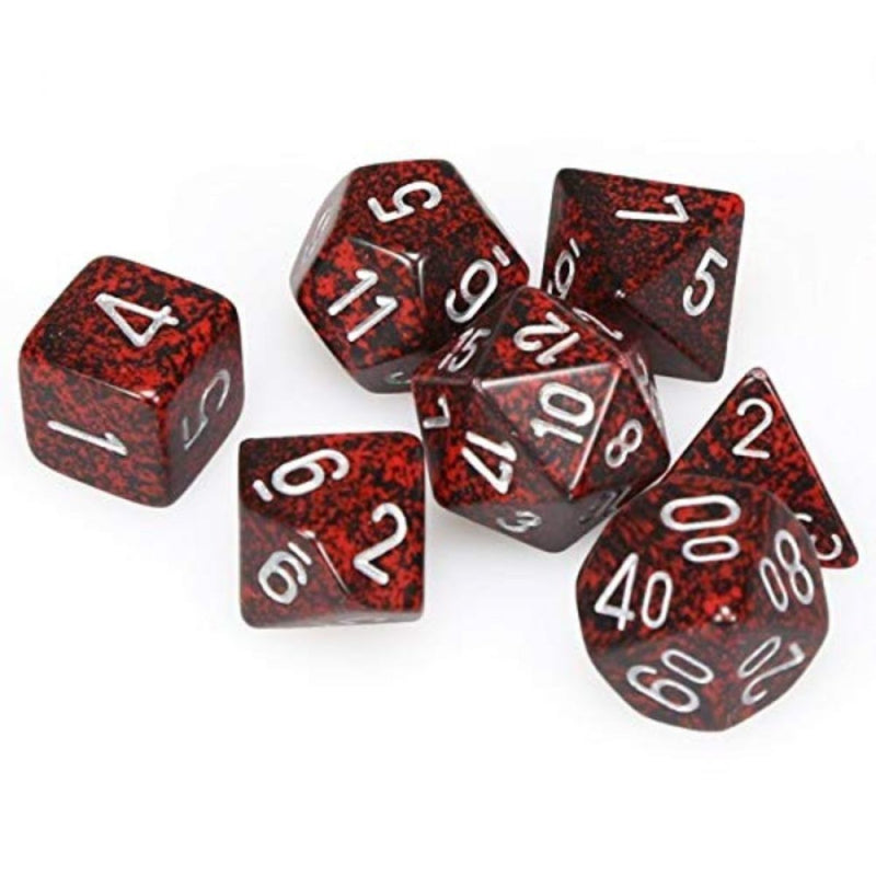 Chessex - Silver Volcano Speckled Polyhedral 7-Die Set