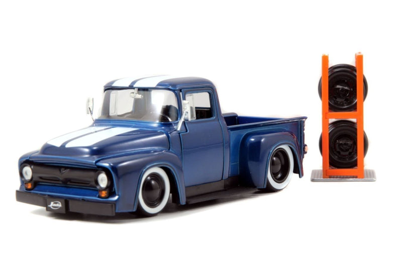 Just Trucks - Ford F-100 Pick Up 1956 Metallic Blue 1:24 Scale Diecast Vehicle