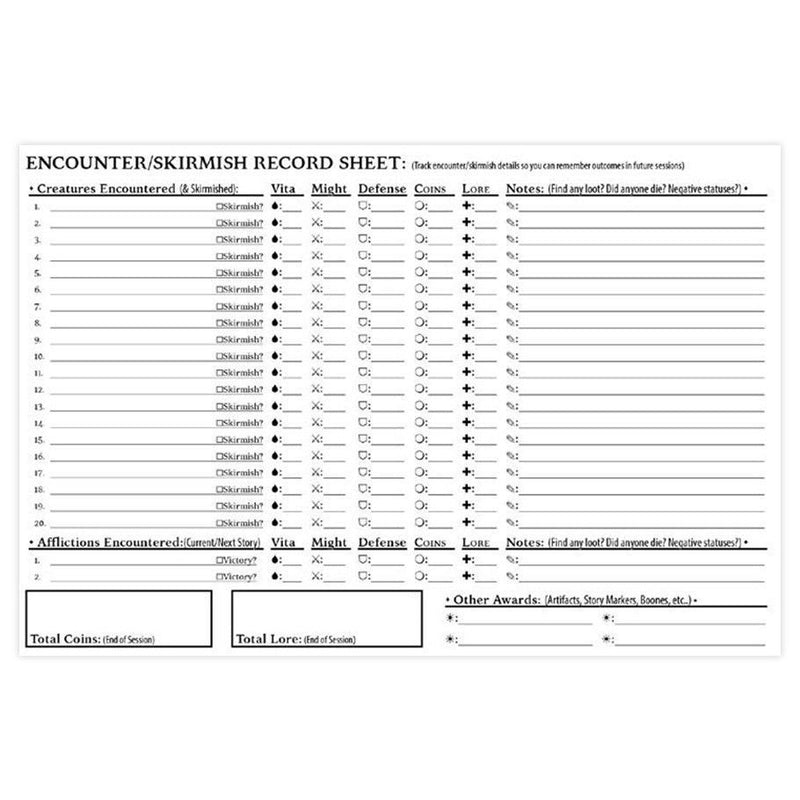 Folklore The Affliction Encounter Record Pad