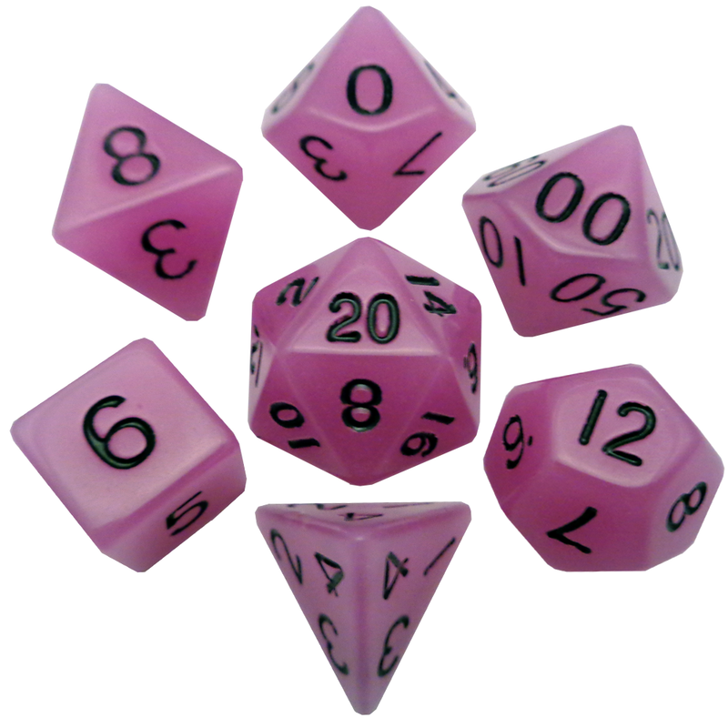 MDG - Resin Dice: Glow Purple 16mm Poly
