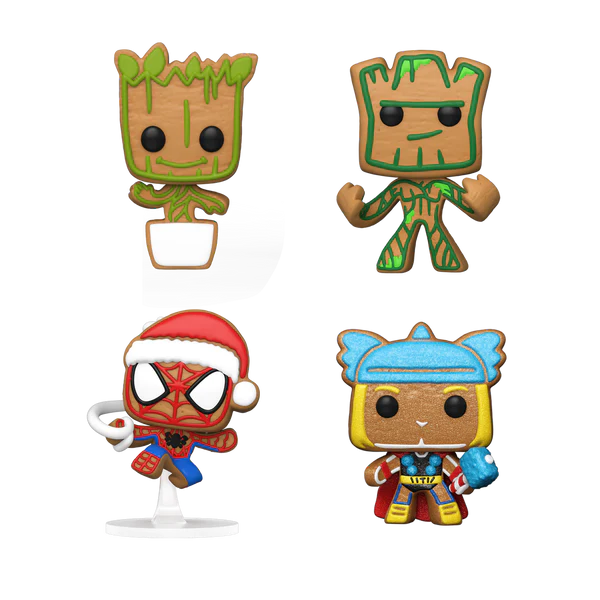 Marvel - Tree Holiday Box (US Exclusive) Pocket Pop! 4 Pack