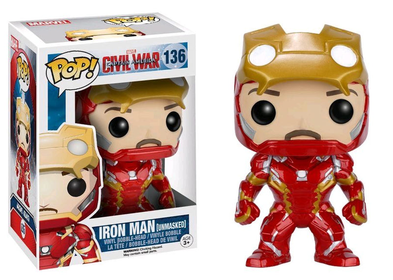 Captain America 3: Civil War - Iron Man Unmasked (US Exclusive) Pop! Vinyl Figure