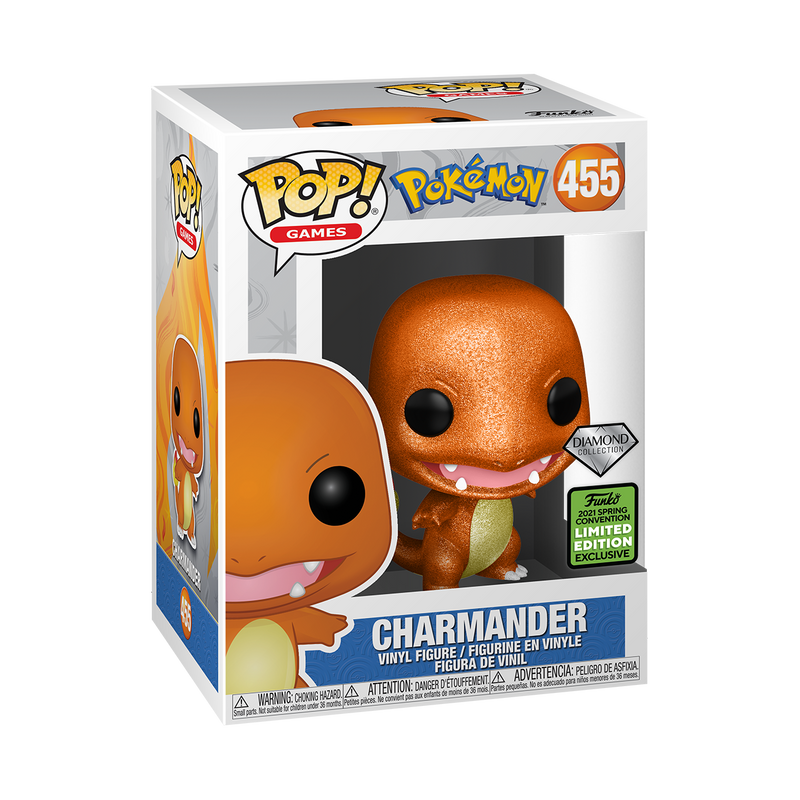 Pokemon - Charmander Diamond Glitter Pop! Vinyl Figure (Emerald City Comic Con 2021 Exclusive)