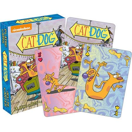Cat Dog Playing Cards