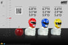Power Rangers - Red, Yellow & Blue Scoops Set