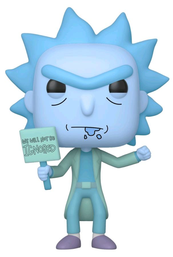 Rick and Morty - Hologram Rick Protester (US Exclusive) Pop! Vinyl Figure