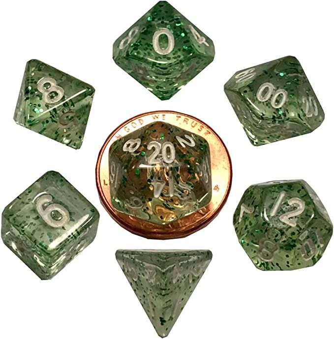 MDG - Mini Polyhedral Dice Set: Ethereal Green