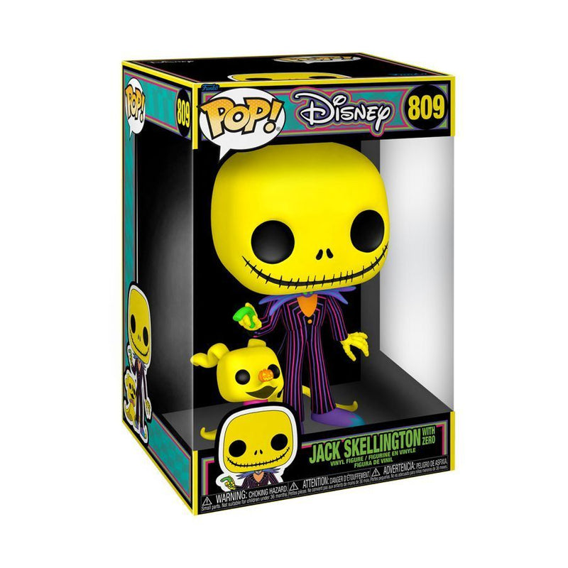 The Nightmare Before Christmas - Jack Skellington & Zero Black Light 10in Pop! Vinyl Figure
