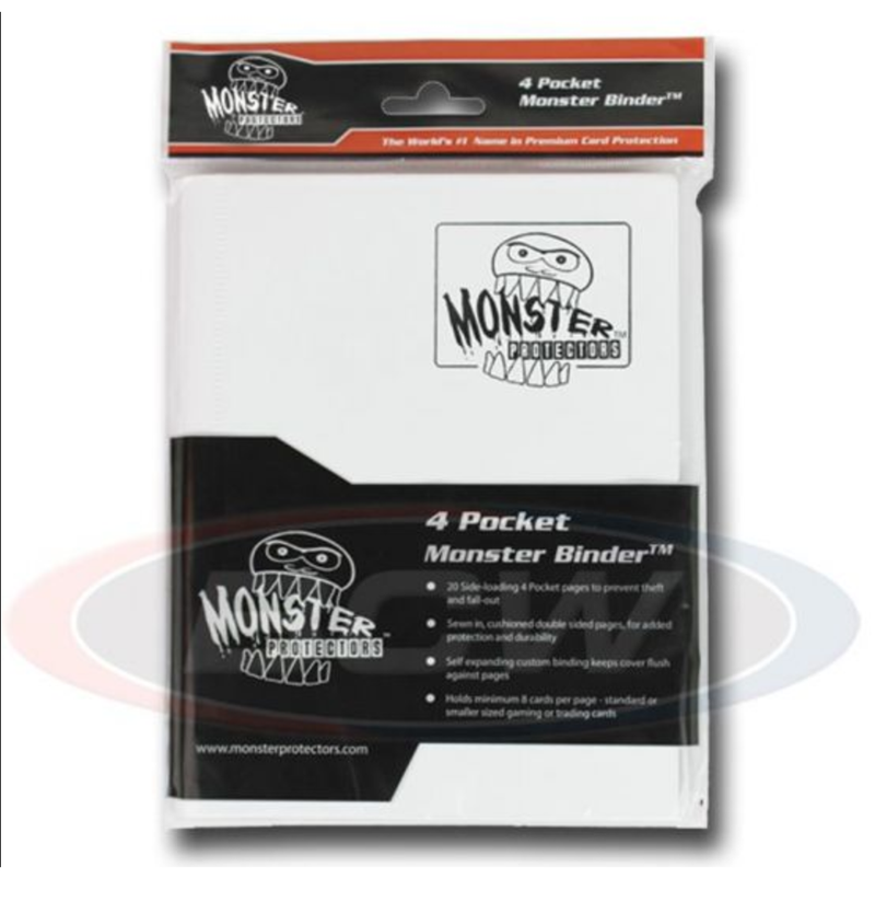 Monster 4-Pocket Folder White Matte