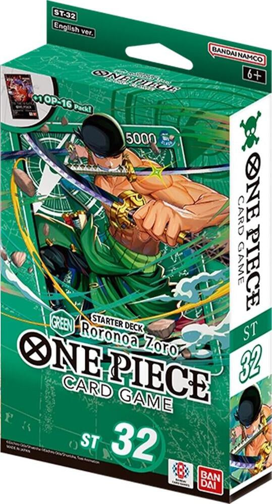 One Piece Card Game: Starter Deck – Green Roronoa Zoro [ST-32]