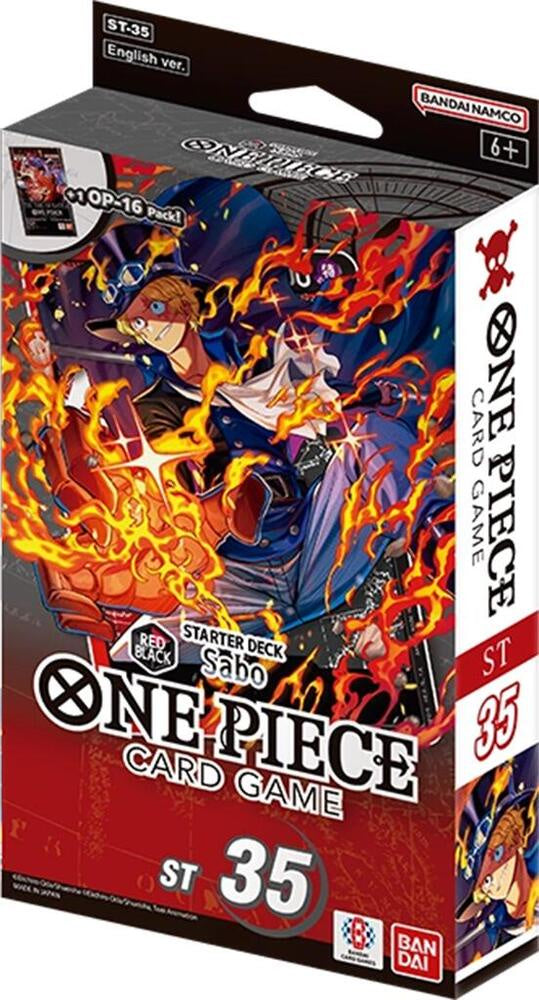 One Piece Card Game: Starter Deck Display – (Red/Black) Sabo [ST-35]