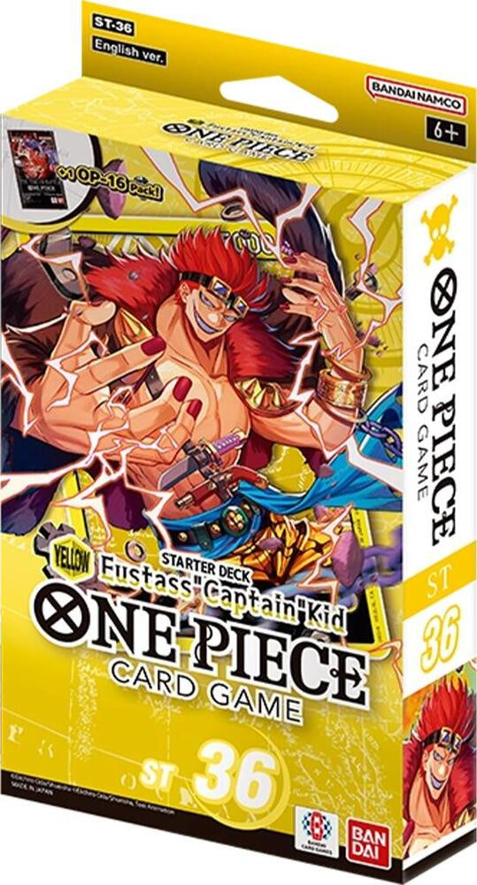 One Piece Card Game: Starter Deck Display – Yellow Eustass ”Captain” Kid [ST-36]