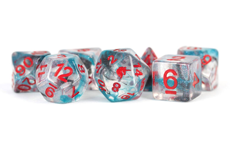 MDG - 16mm Resin Polyhedral Dice Set - Unicorn Battle Wounds