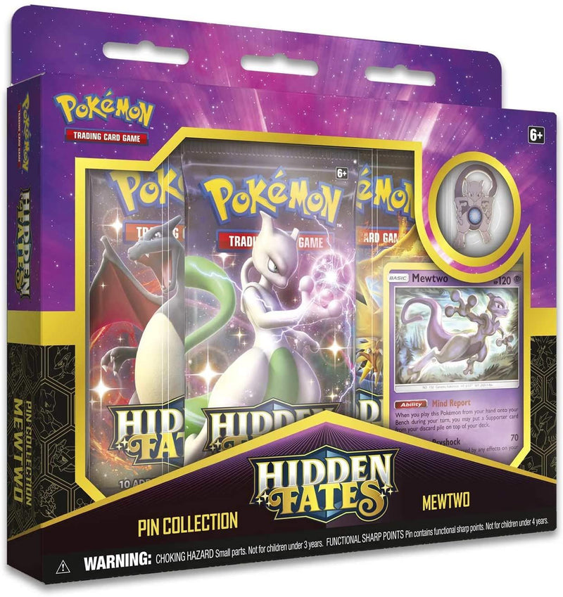 Pokemon TCG Hidden Fates Mewtwo Pin Collection