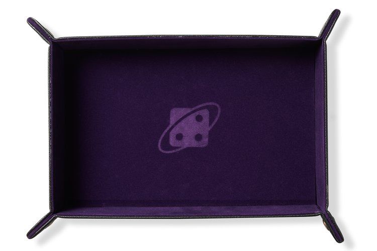 Sirius Dice Rectangle Tray (Purple) with Copper Buttons