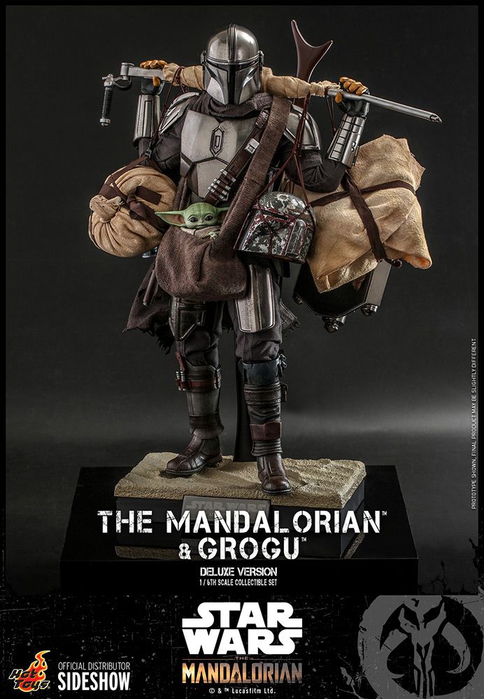 Star Wars: The Mandalorian - Mandalorian & Grogu Deluxe 1:6 Scale Action Figure Set