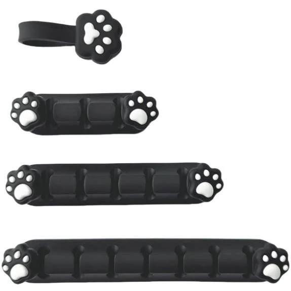 Playmax Paw Print Cable Mangement Black/White