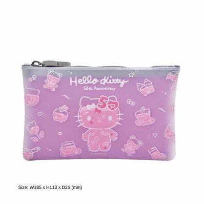 Sanrio: Zipper Pouch - Hello Kitty 50th Anniversary Purple