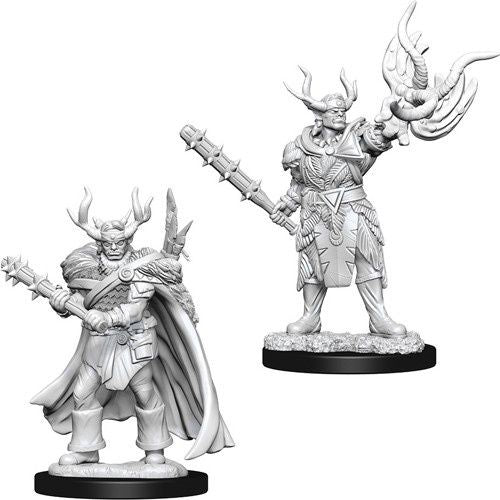 Pathfinder Deep Cuts Unpainted Miniatures Male Half-Orc Druid