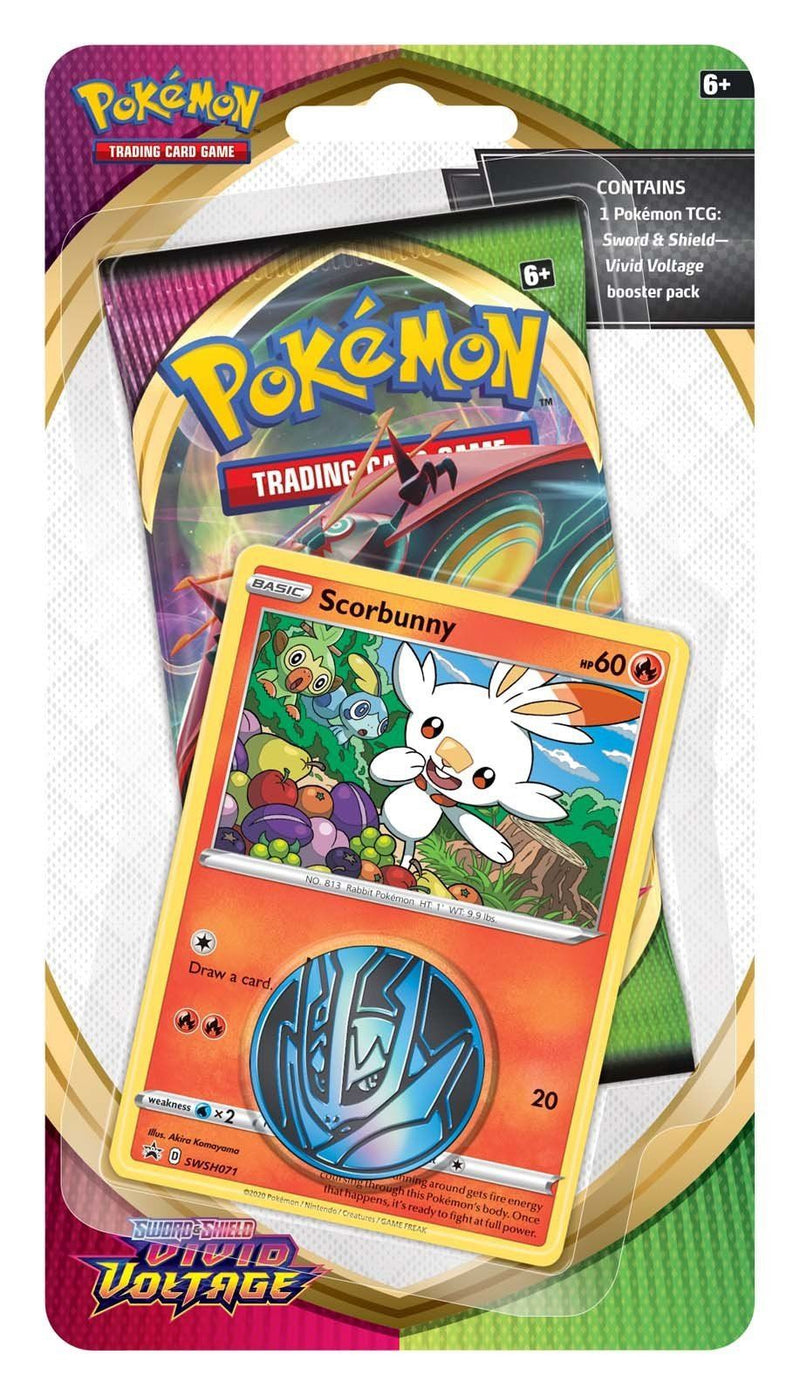 Pokemon TCG: Sword and Shield - Vivid Voltage Checklane Blister Pack: Scorbunny