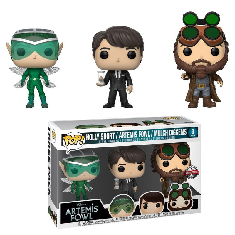 Artemis Fowl - Artemis Fowl, Mulch Diggems & Holly Short (US Exclusive) Pop! Vinyl 3-pack