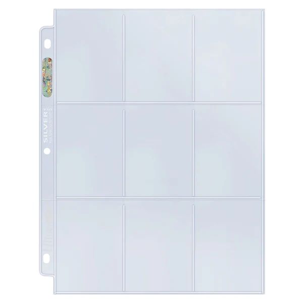 Ultra Pro 9 pkt Silver Series Page (Single)