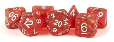 MDG - Resin Polyhedral Dice Set: Icy Opal Red