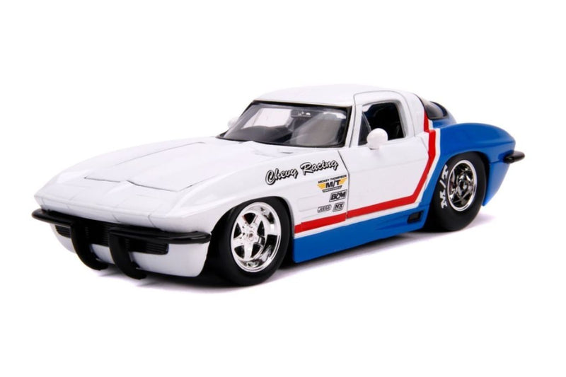 Big Time Muscle - Chevy Corvette Stingray 1963 White 1:24 Scale Diecast Vehicle