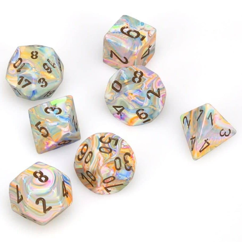 Chessex - Festive Vibrant w/brown Classic Polyhedral 7-Die Set