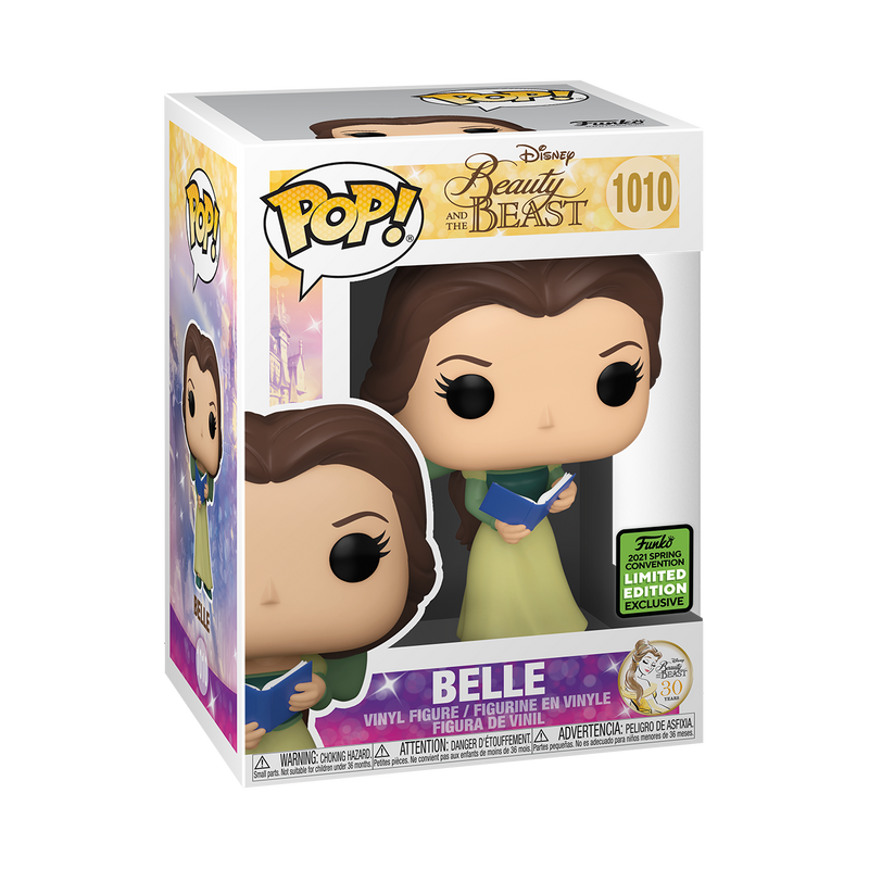 Beauty and the Beast - Belle Green Dress with Book 30th Anniversary Pop! Vinyl Figure (ECCC 21 Exclusive)